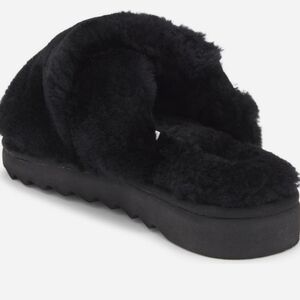 Cozy Black Genuine- Shearling  Ourdoor Indoor Shoes